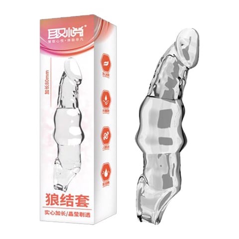 Bao cao su đôn dên tăng kích thước Aichao Wolf Knot L - Tăng 80mm có tròng bìu