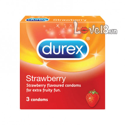 Bao Cao Su Hương Dâu Durex Strawberry