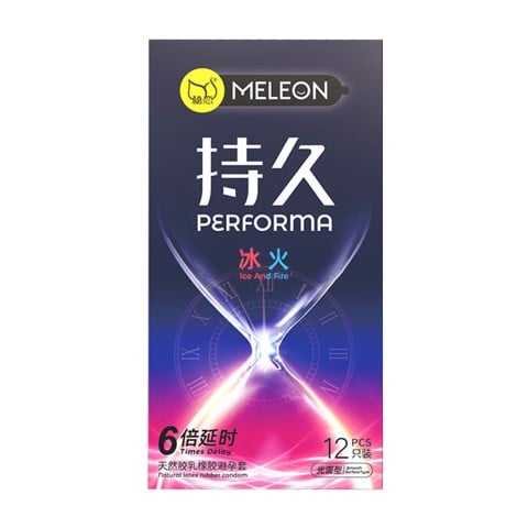 Bao cao su Meleon Performa Ice and Fire - Kéo dài thời gian gấp 6 lần lửa băng - Hộp