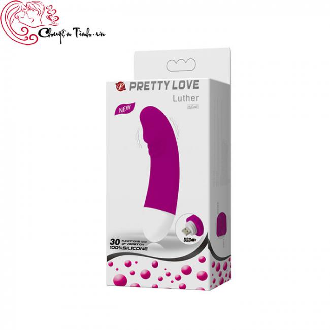 Dương vật giả Pretty Love Luther silicon mini cao cấp siêu rung không dây