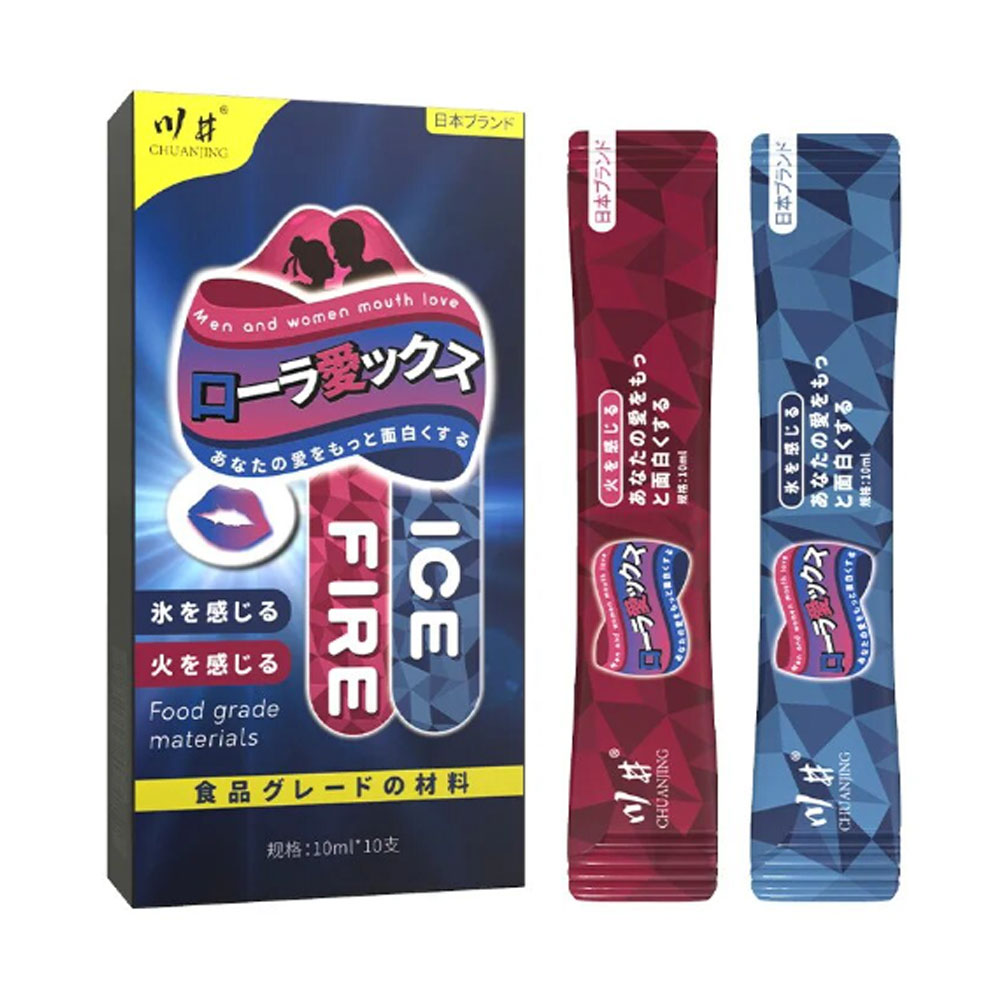 Nước tình yêu BJ nóng lạnh Kawaii CJ Japan ICE & FIRE (10ml x 10 gói) - 5 gói nóng,