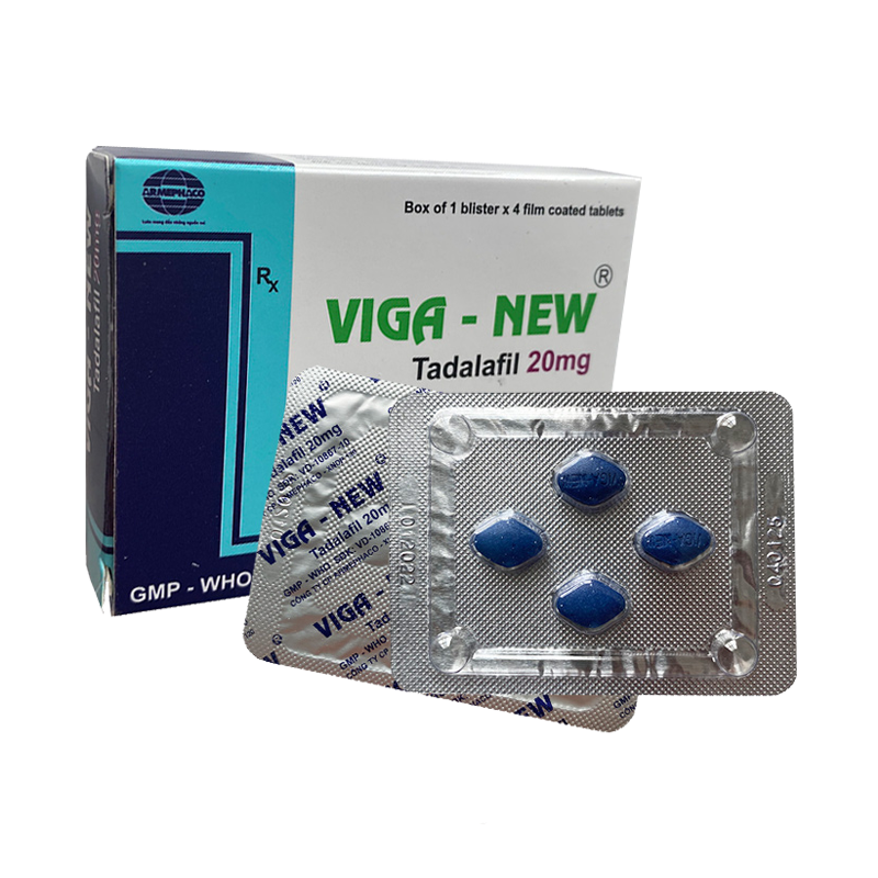 Viga New 20mg cường dương kéo dài thời gian chống xuất tinh hộp 4 viên