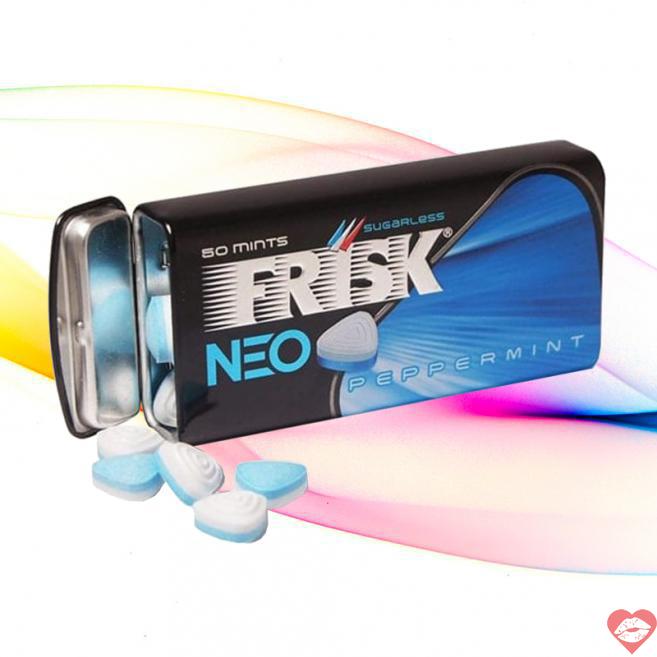 Frisk Neo Peppermint kẹo ngậm BJ bạc hà kẹo phòng the Nhật Bản kẹo tình yêu hộp 50 viên