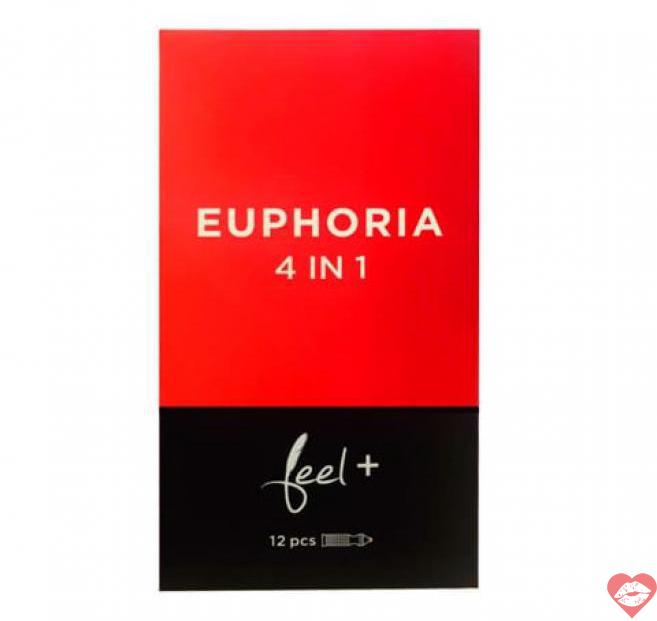 Bao cao su Feel Euphoria 4 in 1 - Kéo dài thời gian - Hộp 12 cái