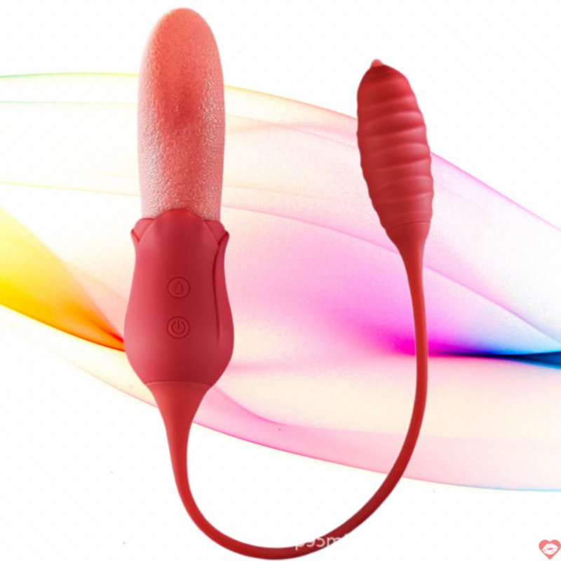 Lưỡi liếm hoa hồng + trứng rung 10 chế độ rung massage điểm G 