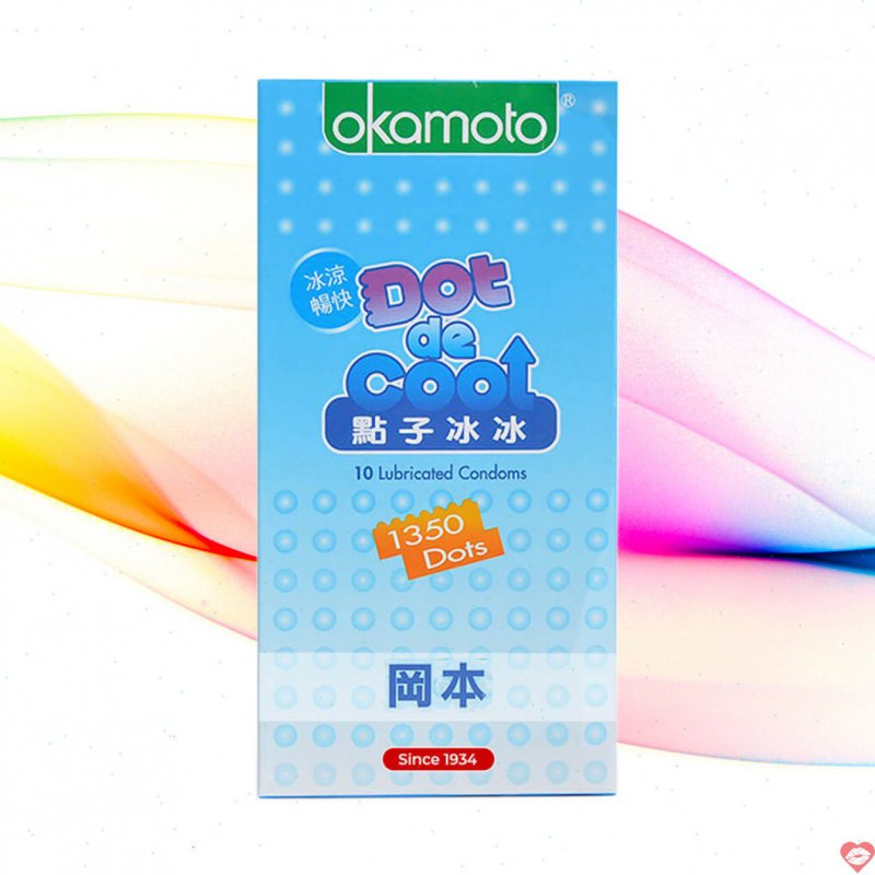 Bao cao su Okamoto Dot De Cool gai lạnh kéo dài 10 cái 