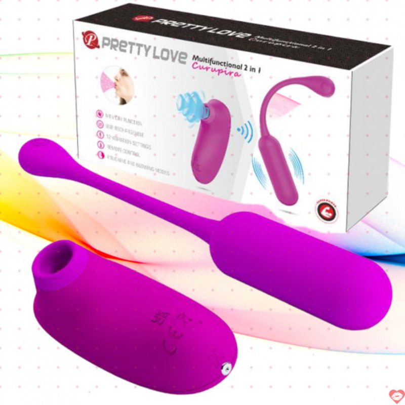 Pretty Love Curupira trứng rung máy hút âm vật có remote 